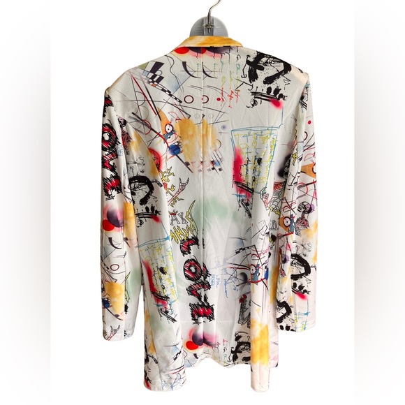Graffiti print blazer and extra-large. Stretchy material. lightly worn. - Picture 2 of 8